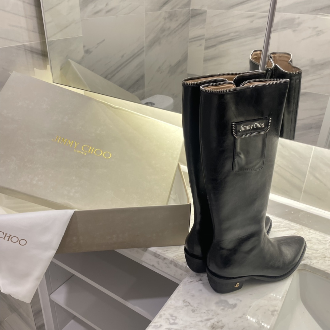 Jimmy Choo new autumn winter zipper knee & ankle boots-Luxeon