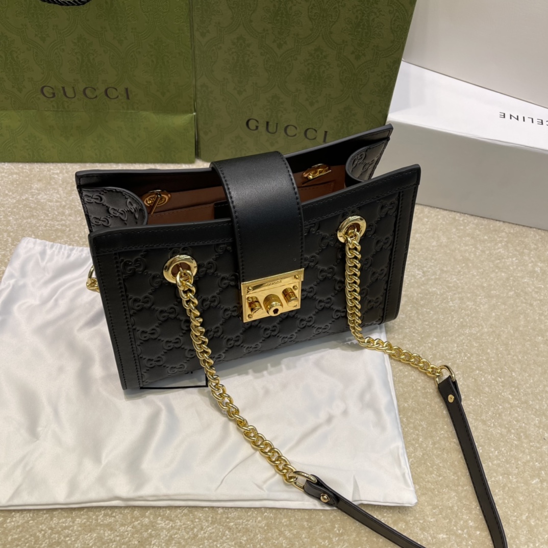 G style Flap single shoulder portable chain bag-Luxeon