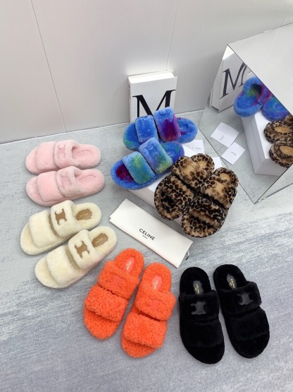 C style new winter pure wool slippers top quality-Luxeon