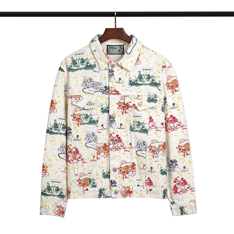 G style & Disney Co-branded Mickey full printing jeans jacket-Luxeon