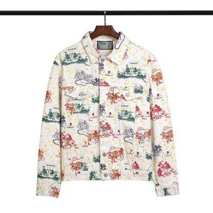 G style & Disney Co-branded Mickey full printing jeans jacket-Luxeon