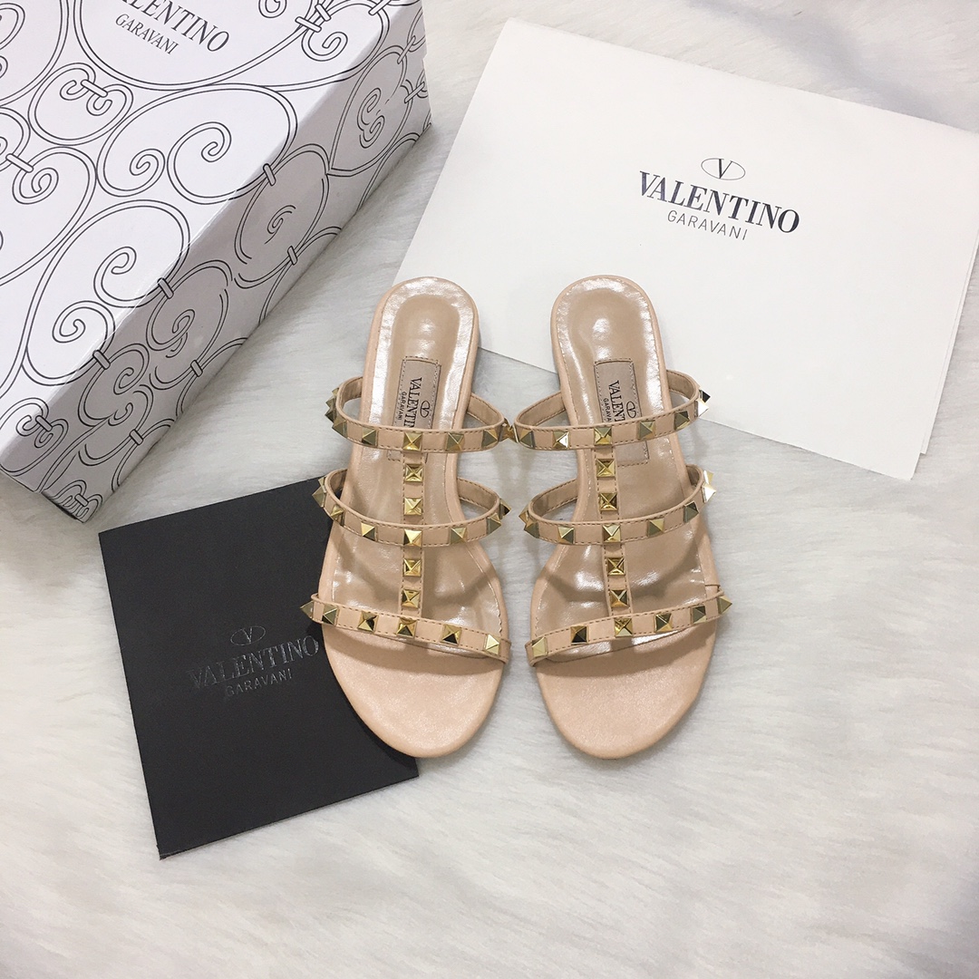 Valentino studded flat sandals-Luxeon
