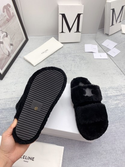 C style new winter pure wool slippers top quality-Luxeon