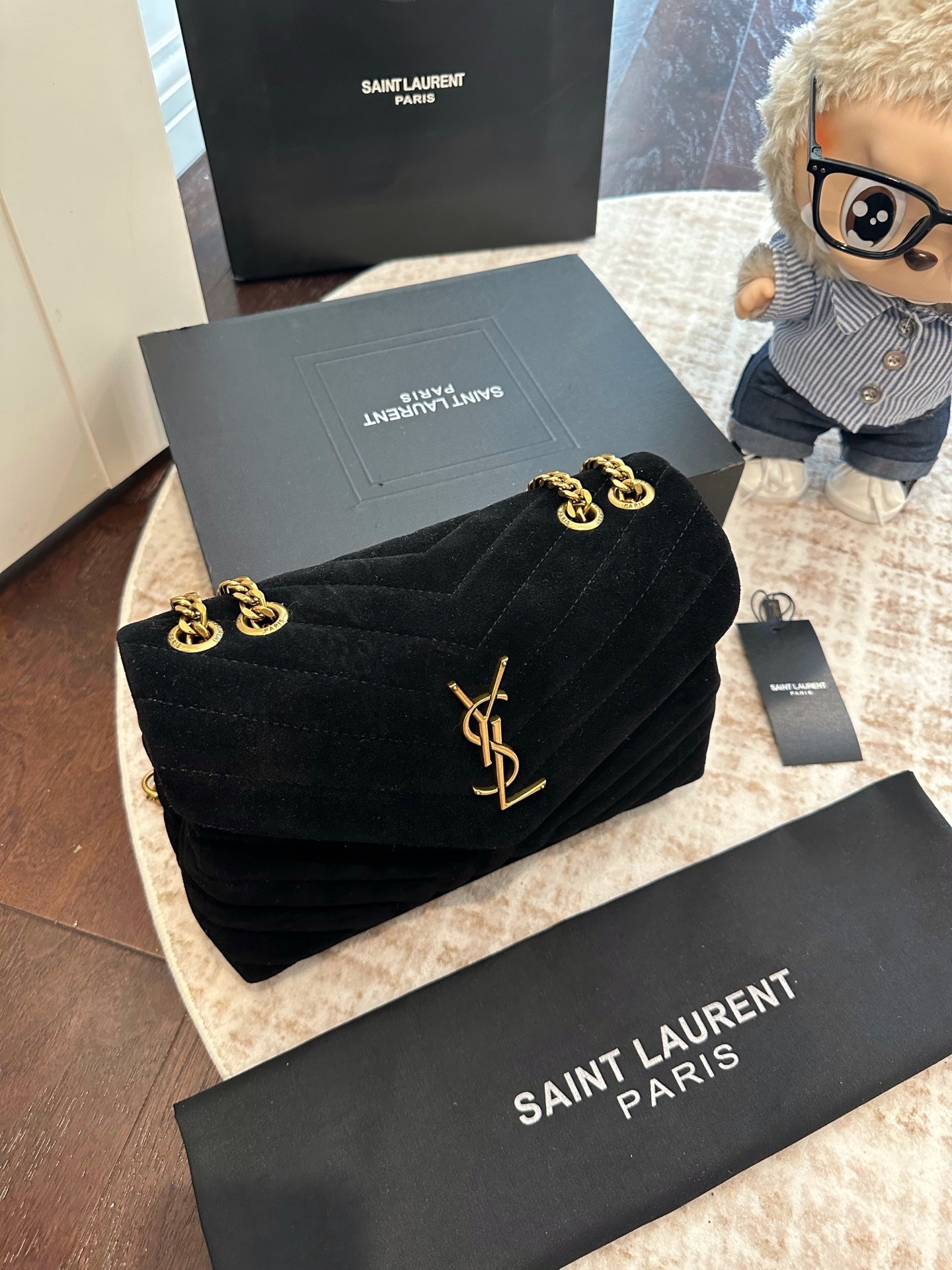 Suede cloud bag 25*16cm