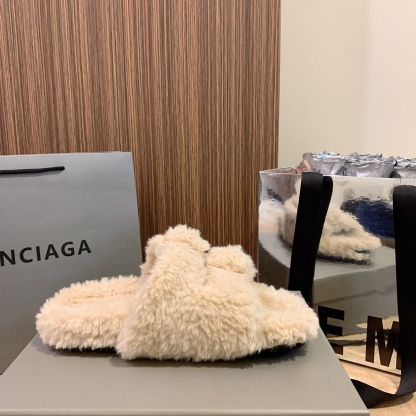 B style new wool slippers-Luxeon