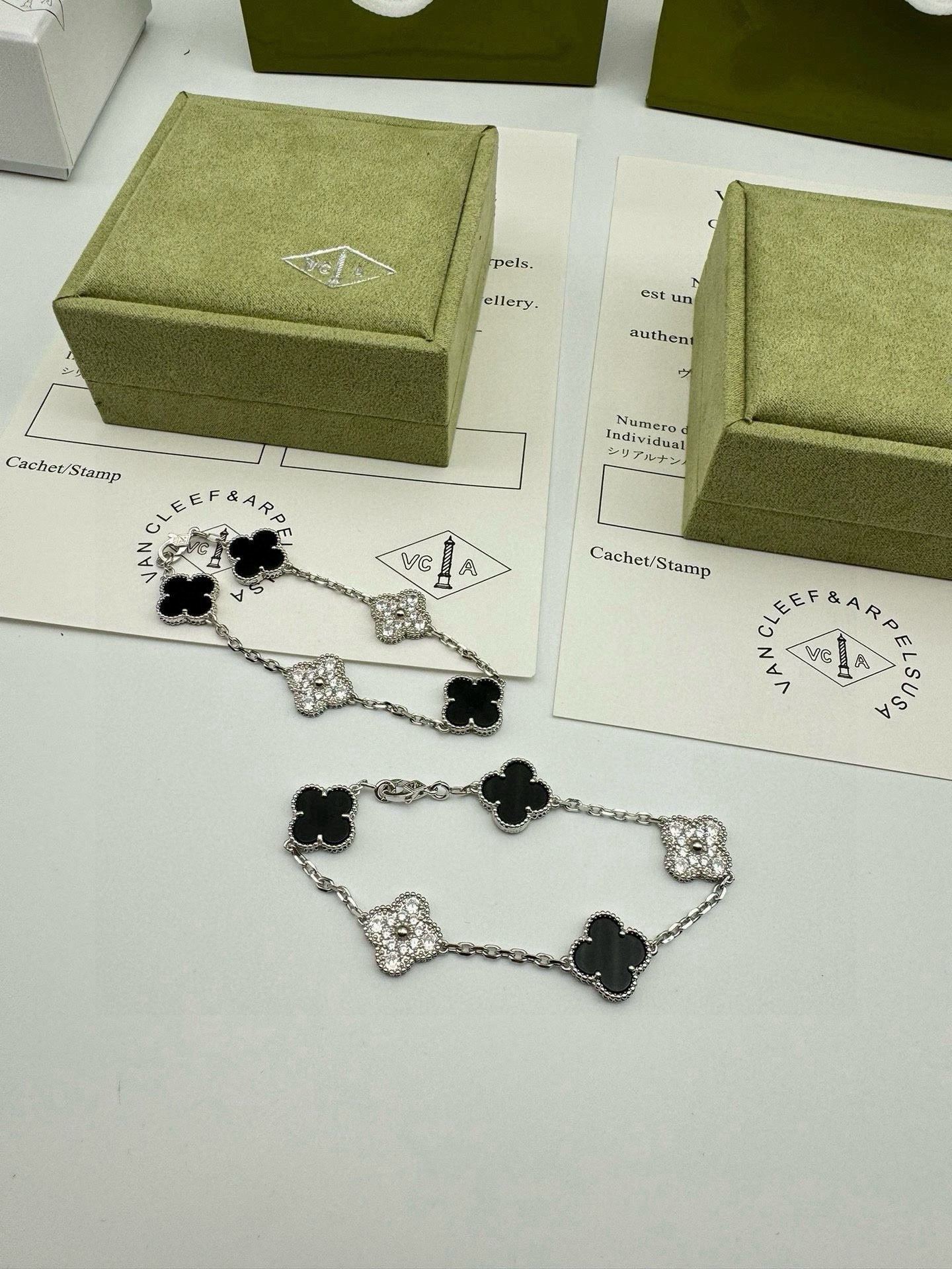 V style Four Leaf Clover Bracelet