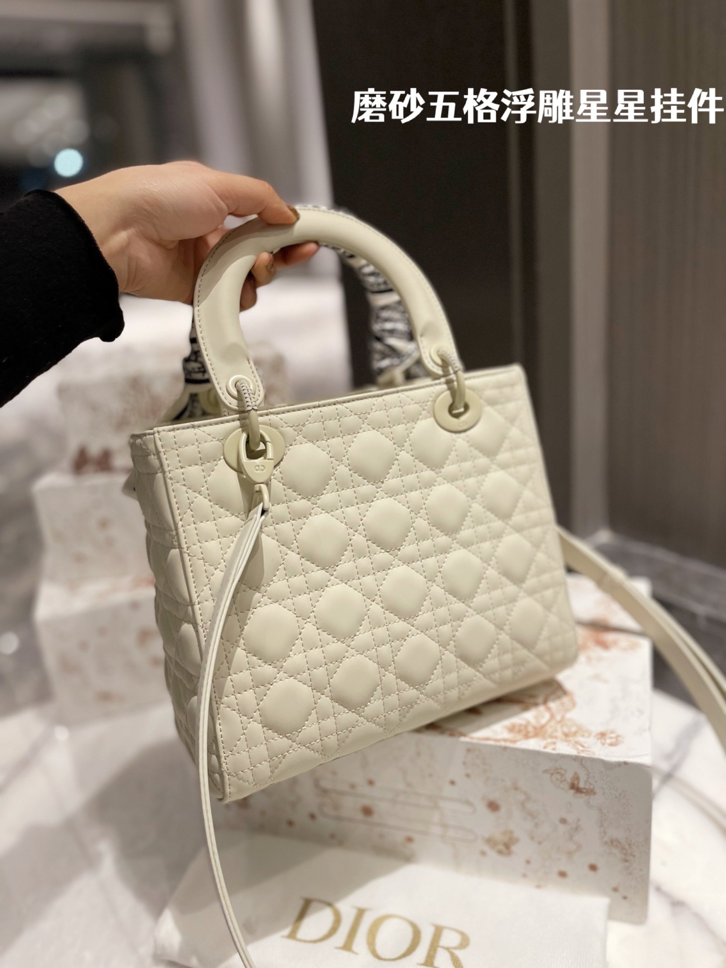 D style Diana Handbags Frosted (five grids)-Luxeon