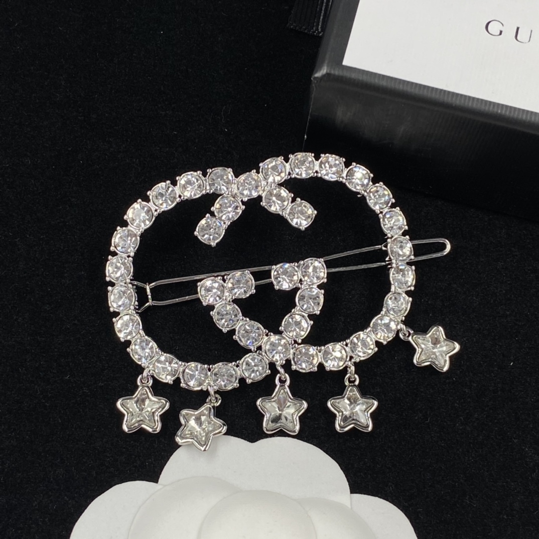 G style Rhinestone Star Hairpin-Luxeon