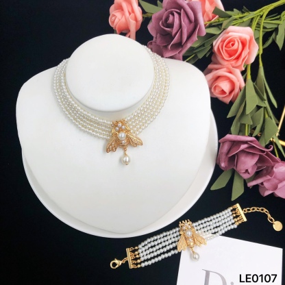 D style Fashion Bracelet Necklace Set-Luxeon