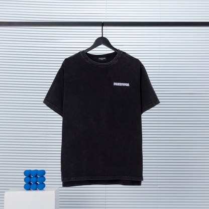 B style flipped the letters logo creative embroidered short-sleeved T-shirts-Luxeon