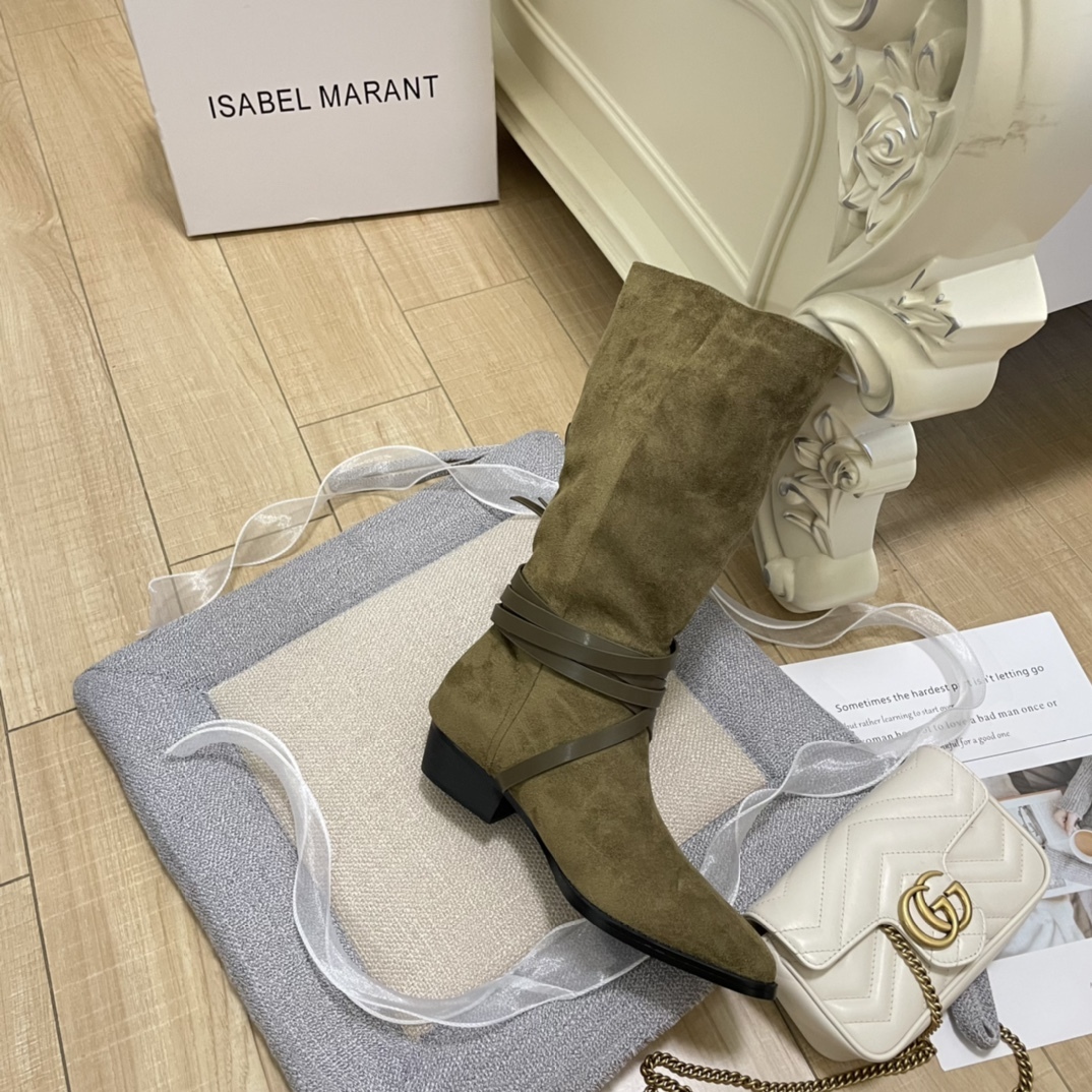 ISABEL MARANT new women mid-calf boots-Luxeon
