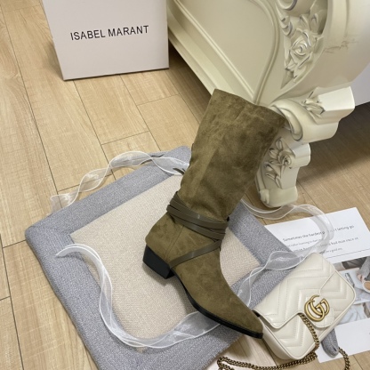 ISABEL MARANT new women mid-calf boots-Luxeon