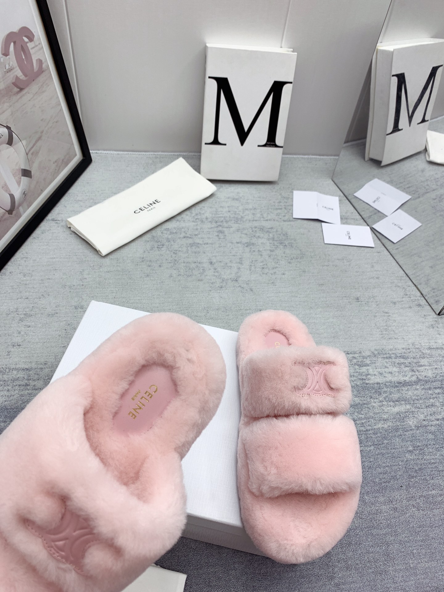 C style new winter pure wool slippers top quality-Luxeon