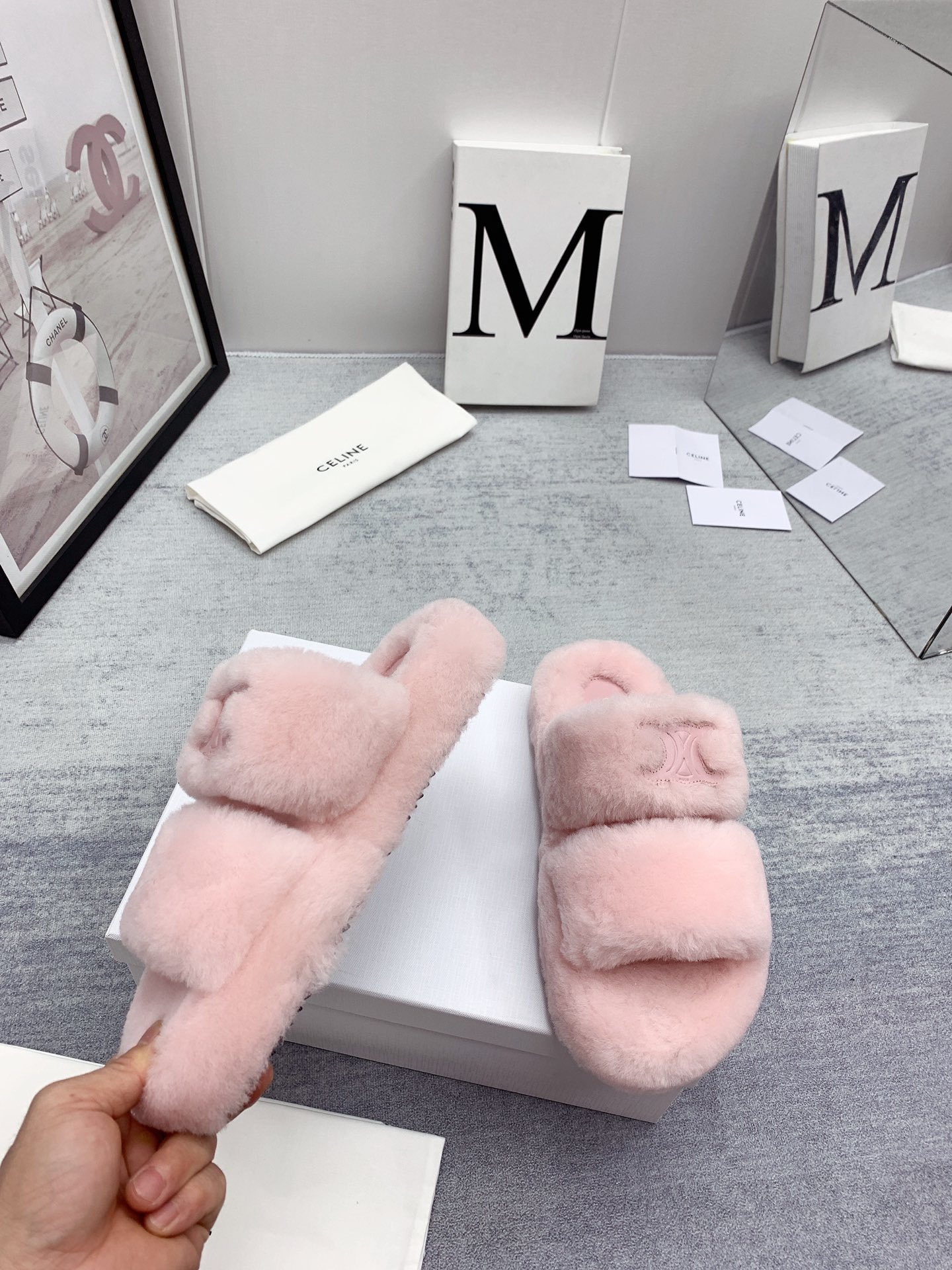 C style new winter pure wool slippers top quality-Luxeon