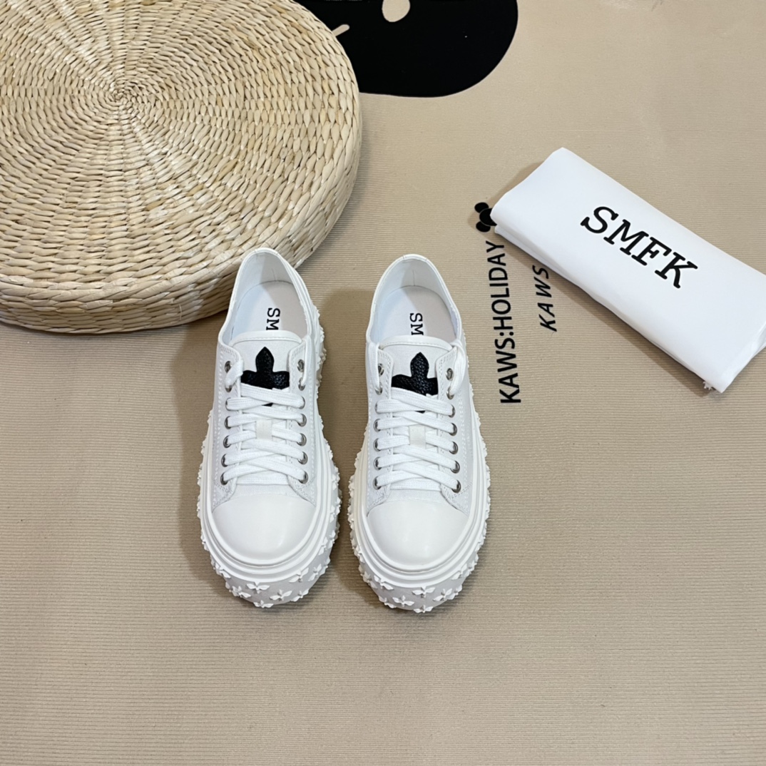 SMFK Tide Cross logo thick sole casual shoes-Luxeon