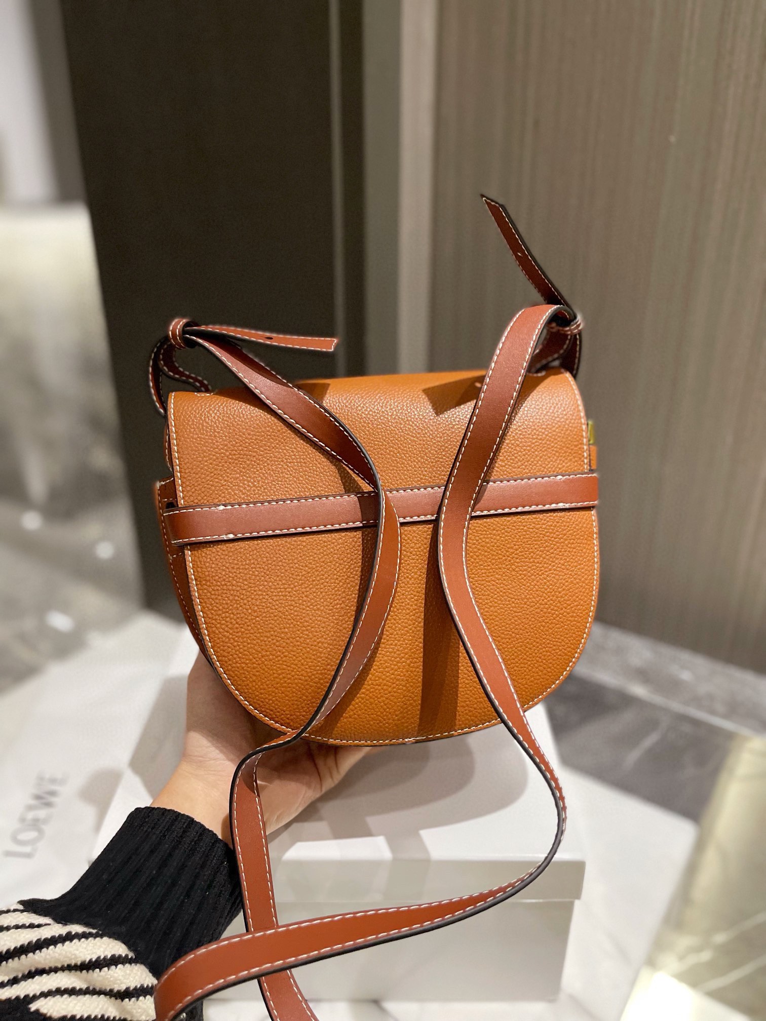 L style Gate Bag Saddle Bag Crossbody Bag-Luxeon