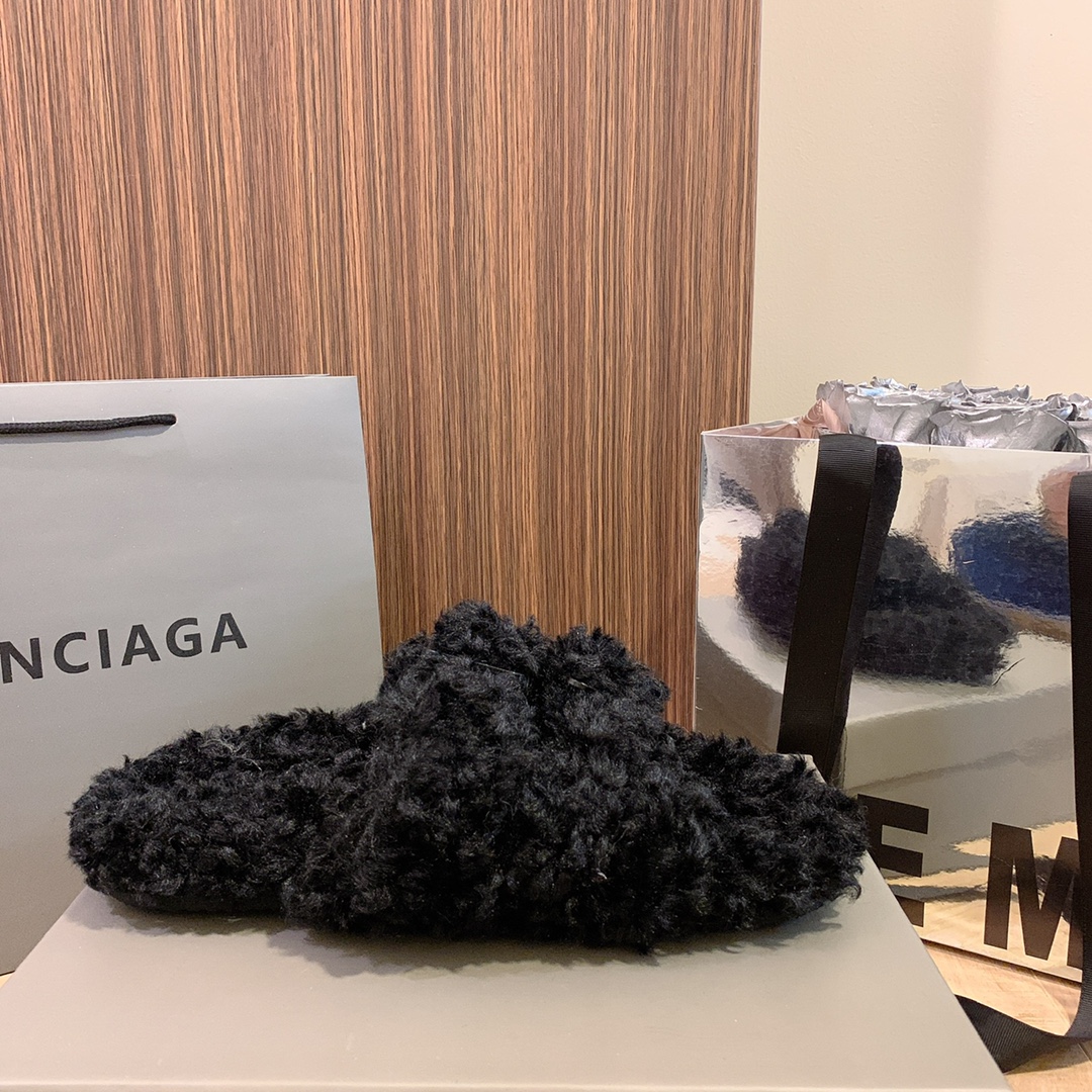 B style new wool slippers-Luxeon