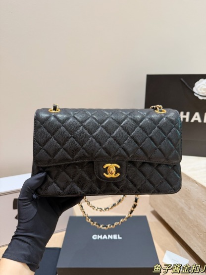 Caviar-patterned handbag 15.5*25.5*6.5cm