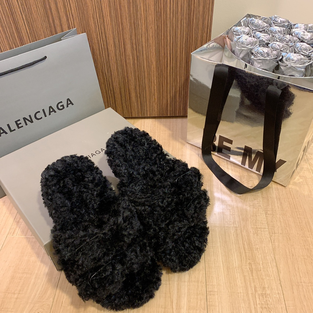 B style new wool slippers-Luxeon