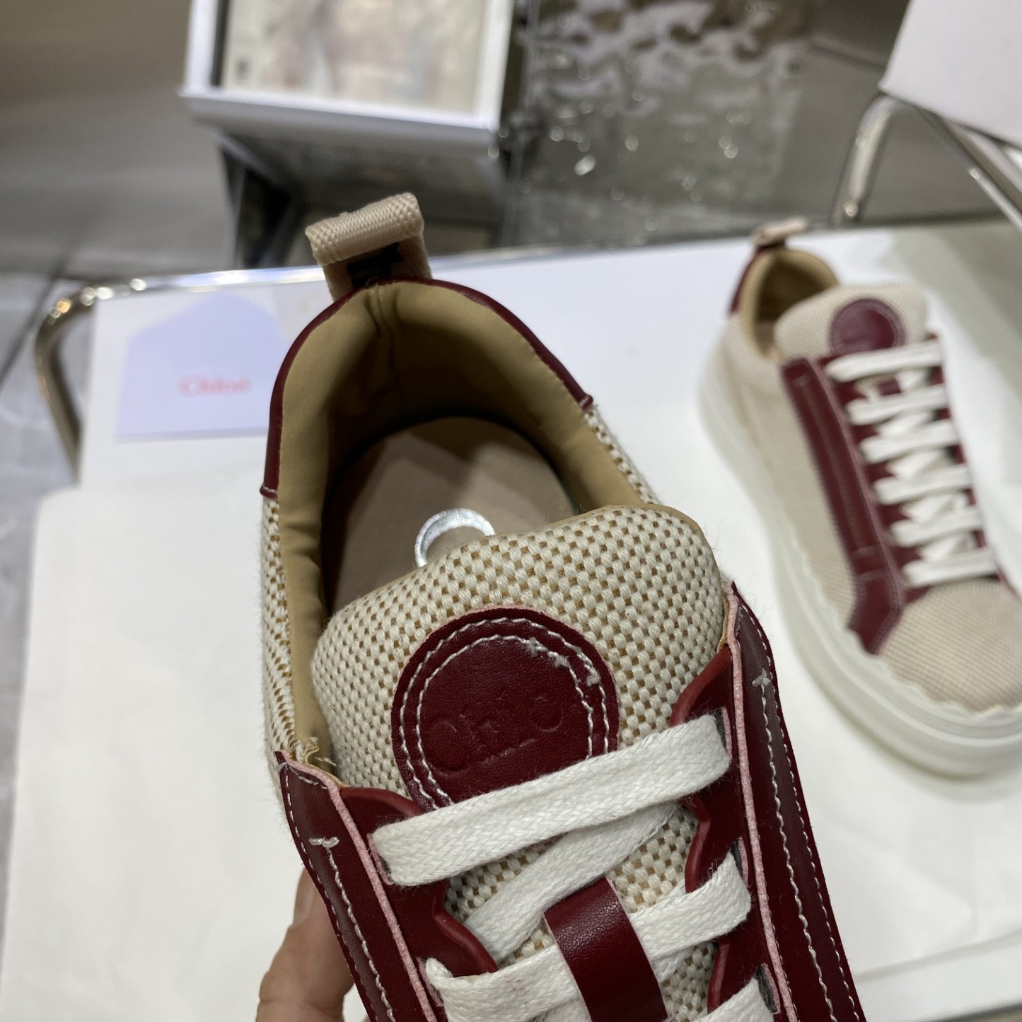 Chloe autumn new canvas flats casual shoes-Luxeon
