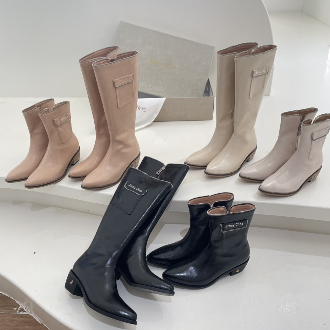 Jimmy Choo new autumn winter zipper knee & ankle boots-Luxeon