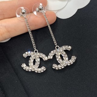 C style Double Sided Diamond Earrings-Luxeon