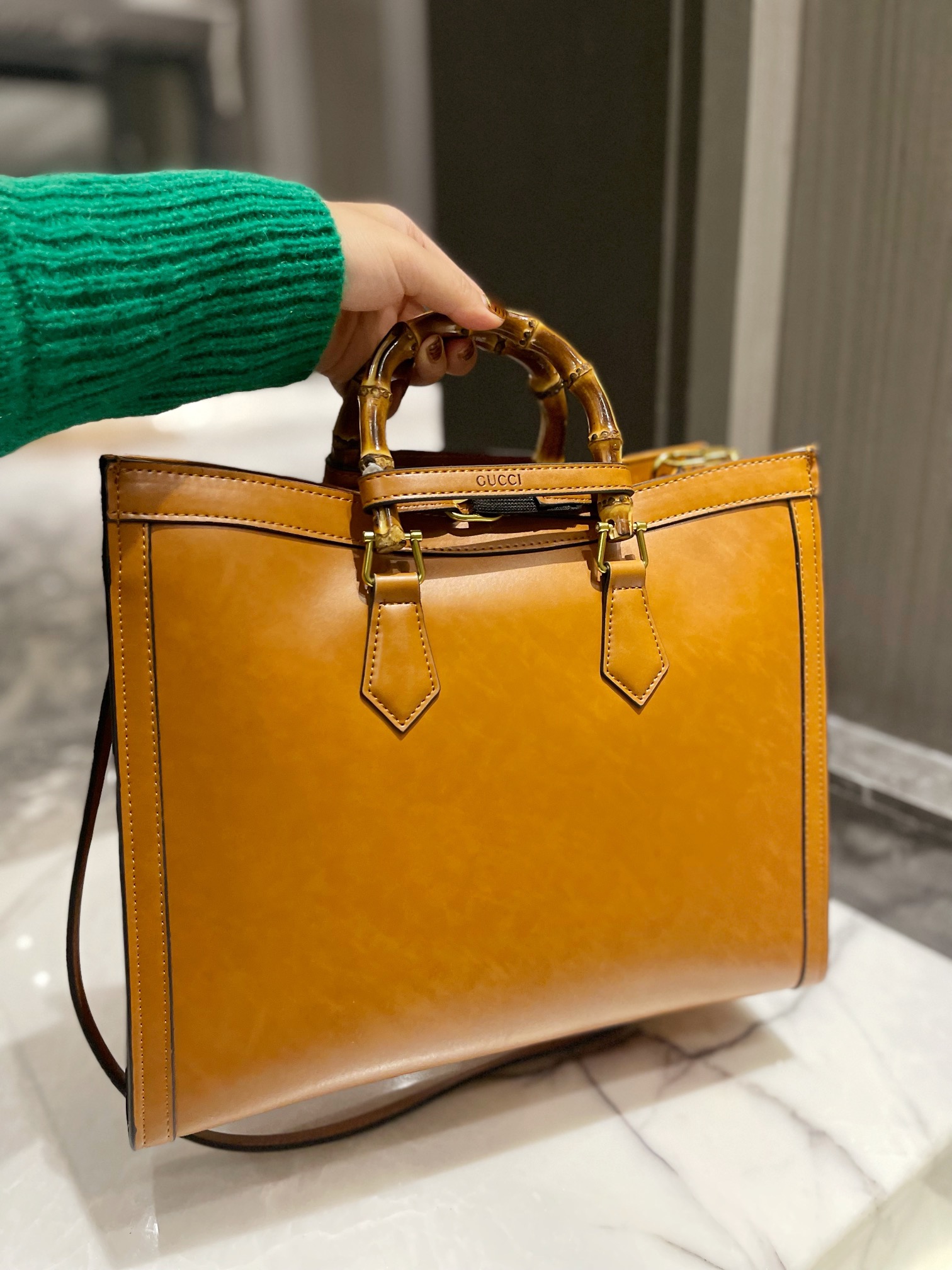 G style Diana bamboo women handbags-Luxeon