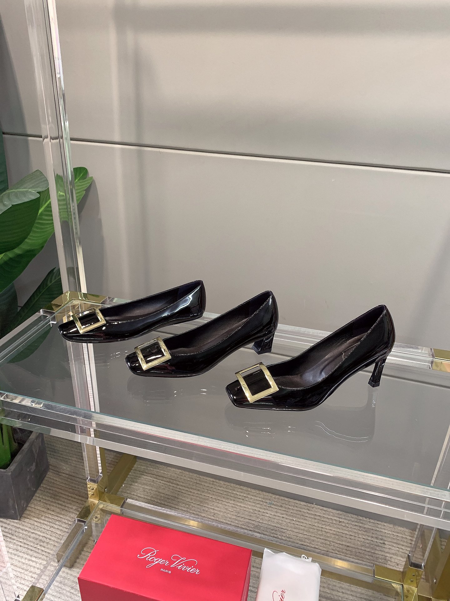 Roger Vivie Women Square Buckle Stiletto-Luxeon