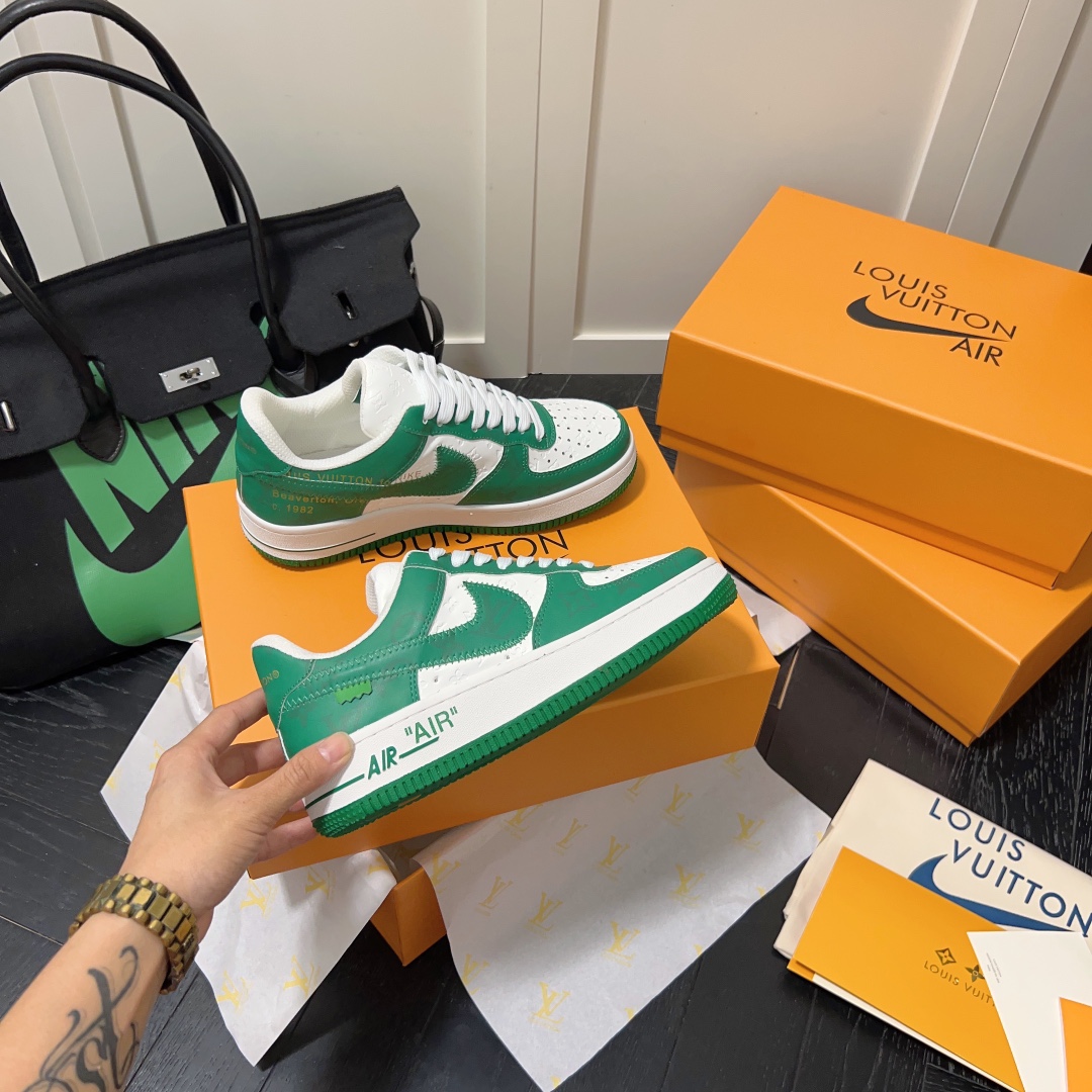 L style . x . Air Force1 22ss co-brand commerative sneaker Unisex casual shoes-Luxeon