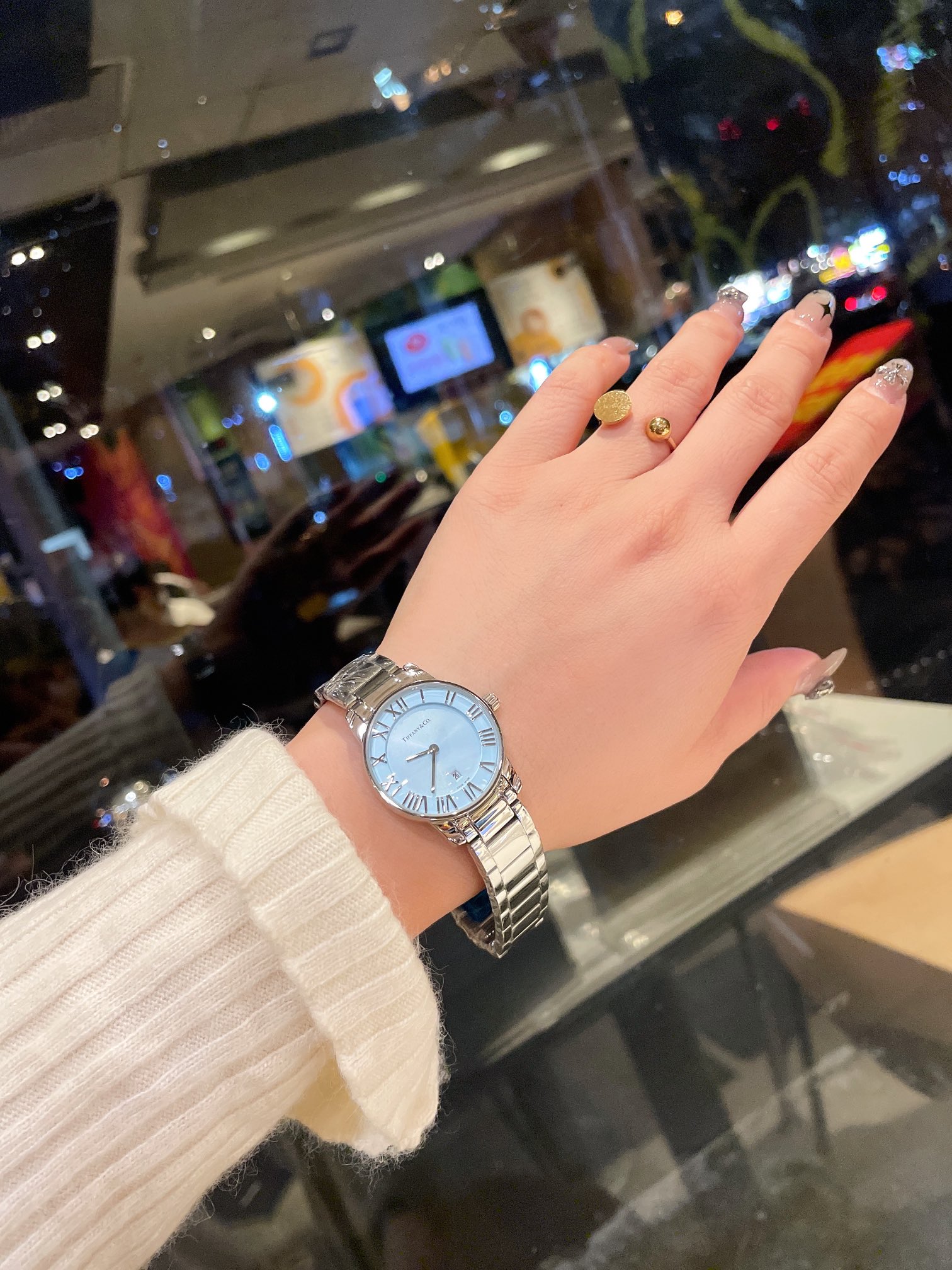 Tiffany Women Quartz Watch Mineral Crystal Mirror-Luxeon