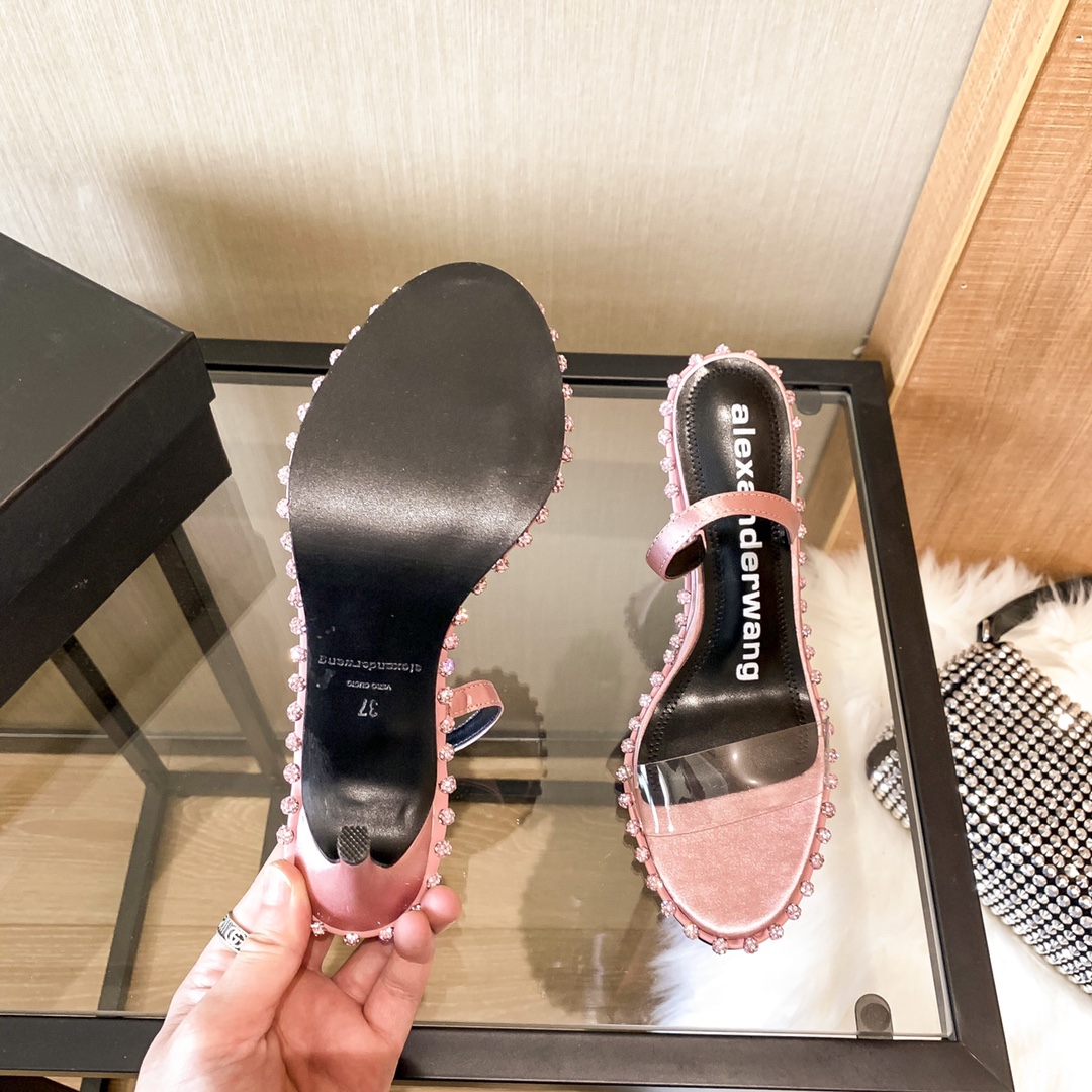 Alexander women transparant strap rhinestone high heels pumps-Luxeon