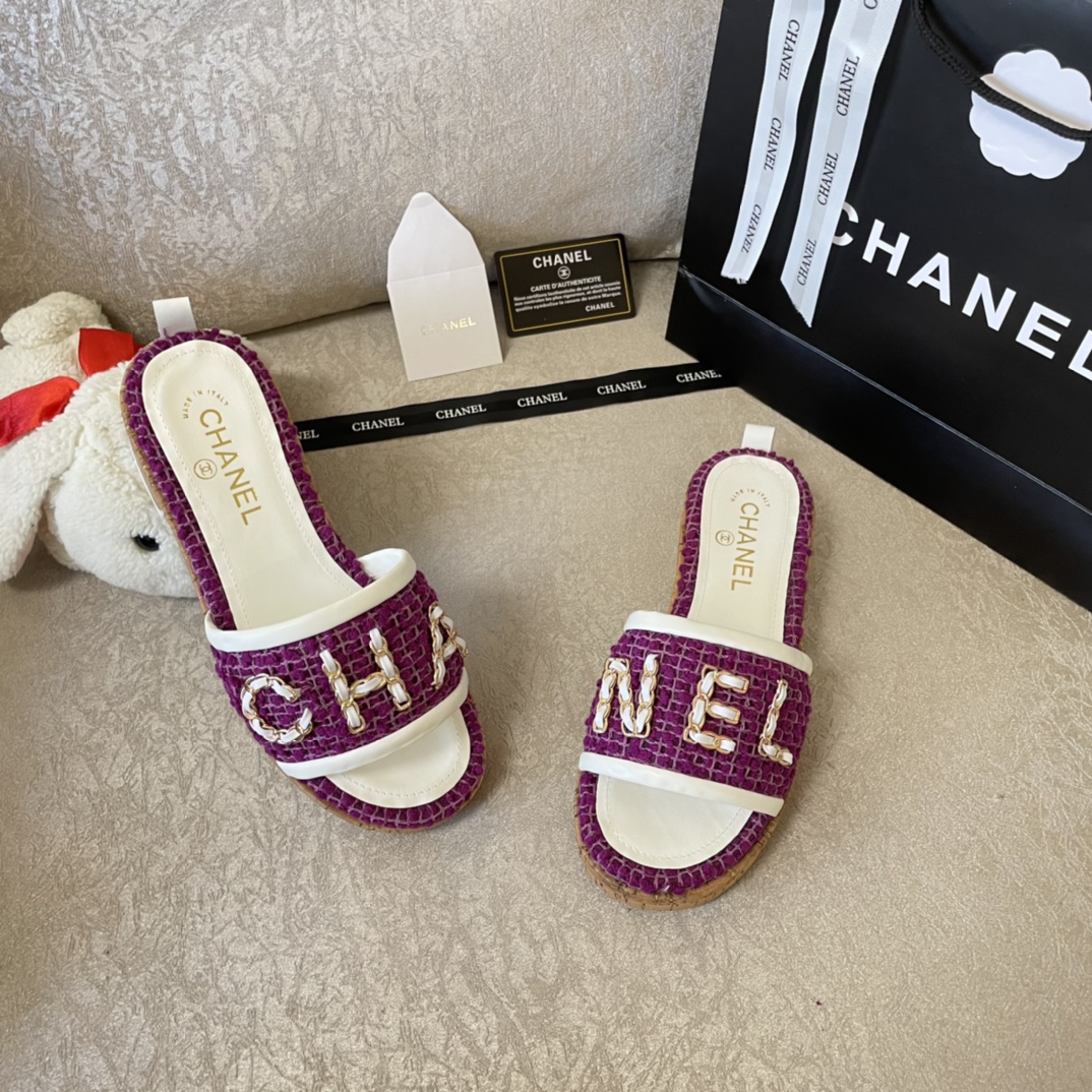 C style New Woven Platform Slippers-Luxeon