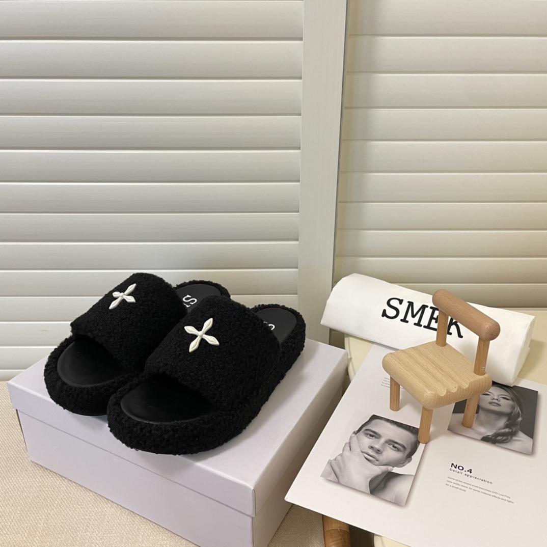 SMFK 2022 new women fur slippers-Luxeon