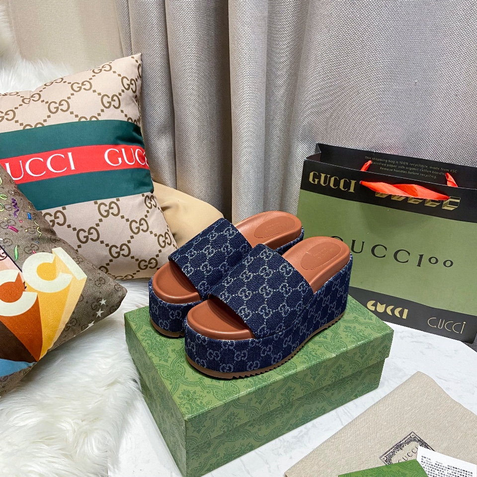 G style embroidered platform shoes-Luxeon