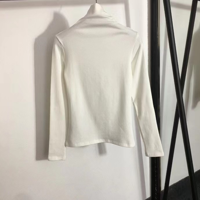 P style fleece turtle neck logo printing bottom shirt-Luxeon