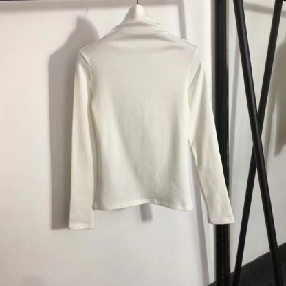 P style fleece turtle neck logo printing bottom shirt-Luxeon
