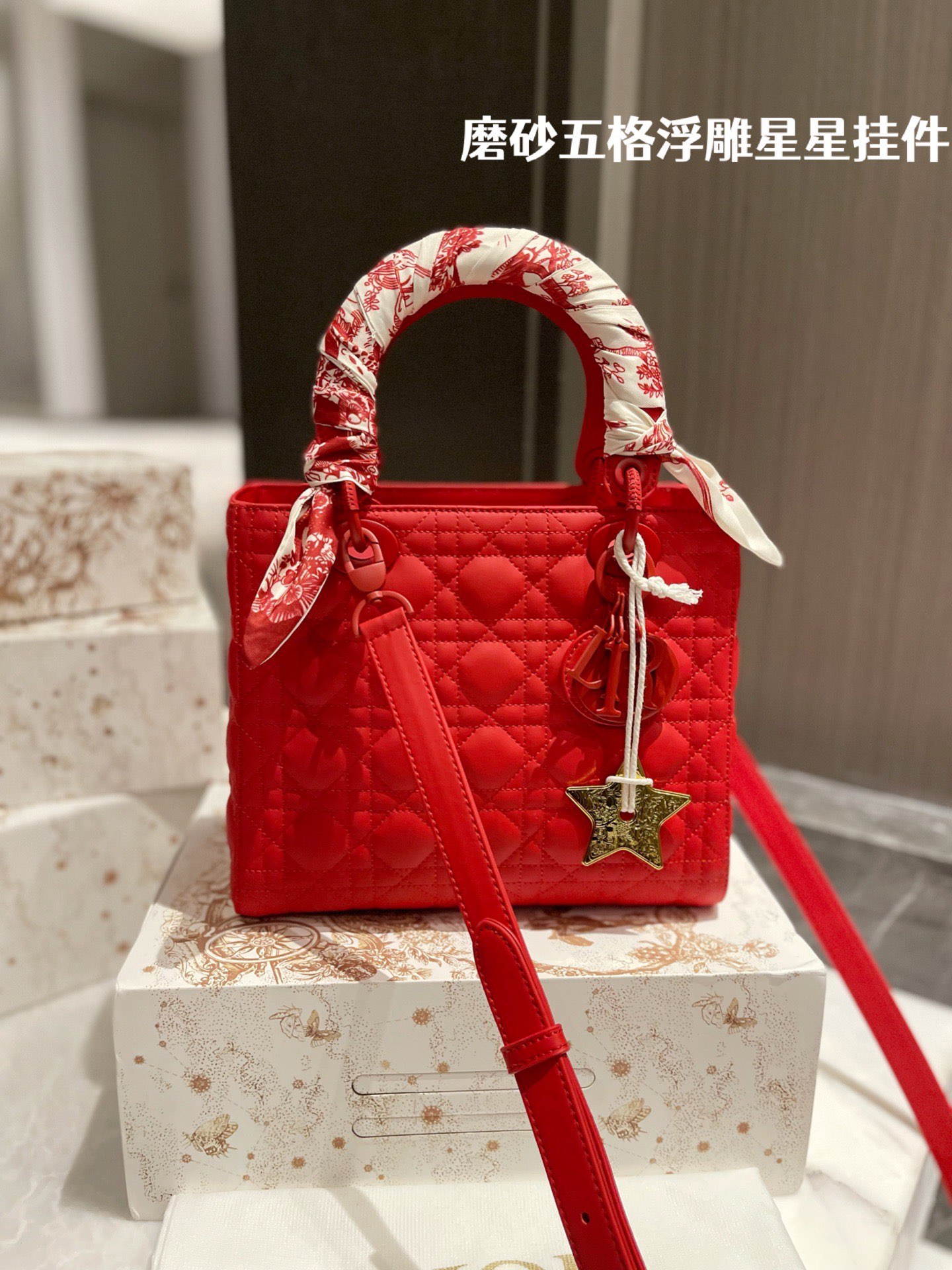 D style Diana Handbags Frosted (five grids)-Luxeon