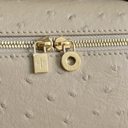 Ostrich-embossed wide-opening clutch FAN1034/19*11*6.5cm