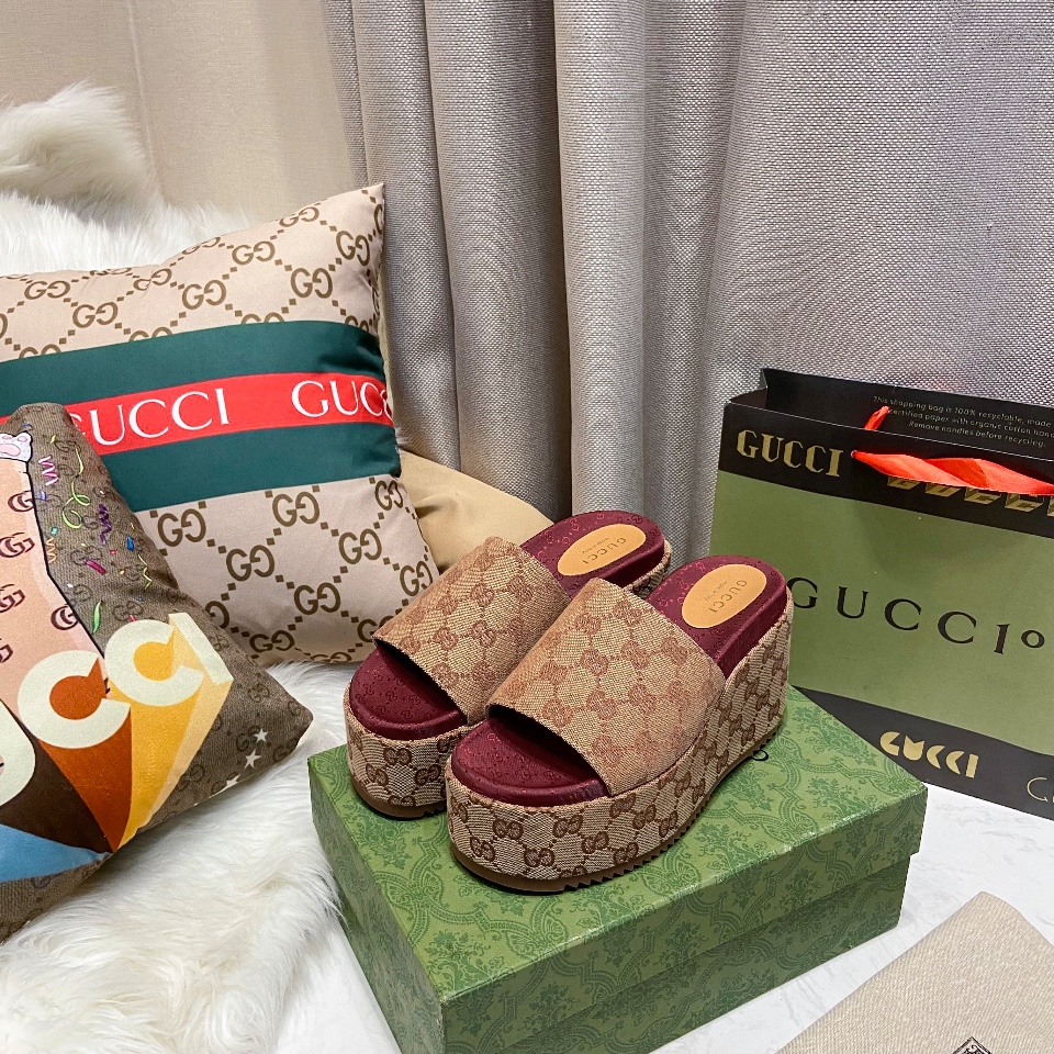 G style embroidered platform shoes-Luxeon