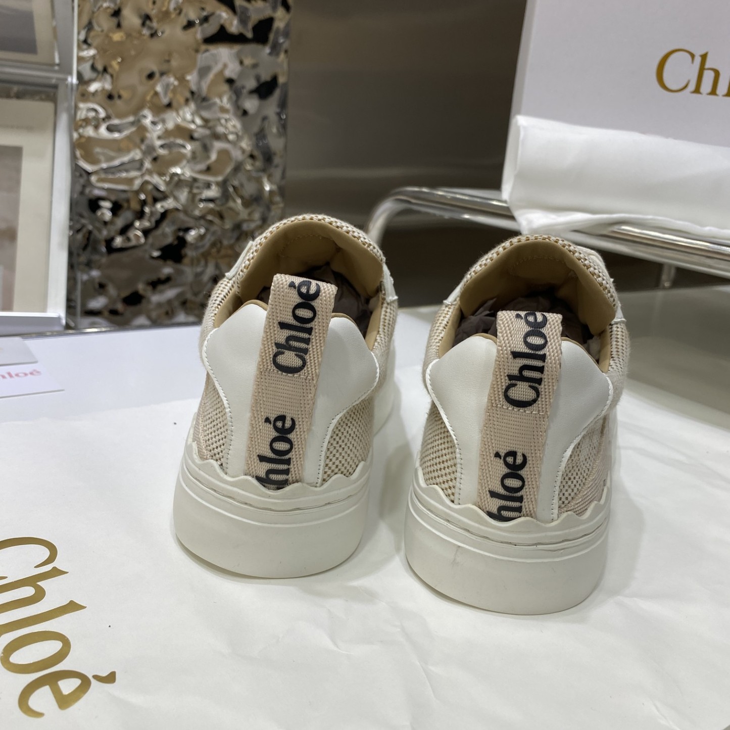 Chloe autumn new canvas flats casual shoes-Luxeon