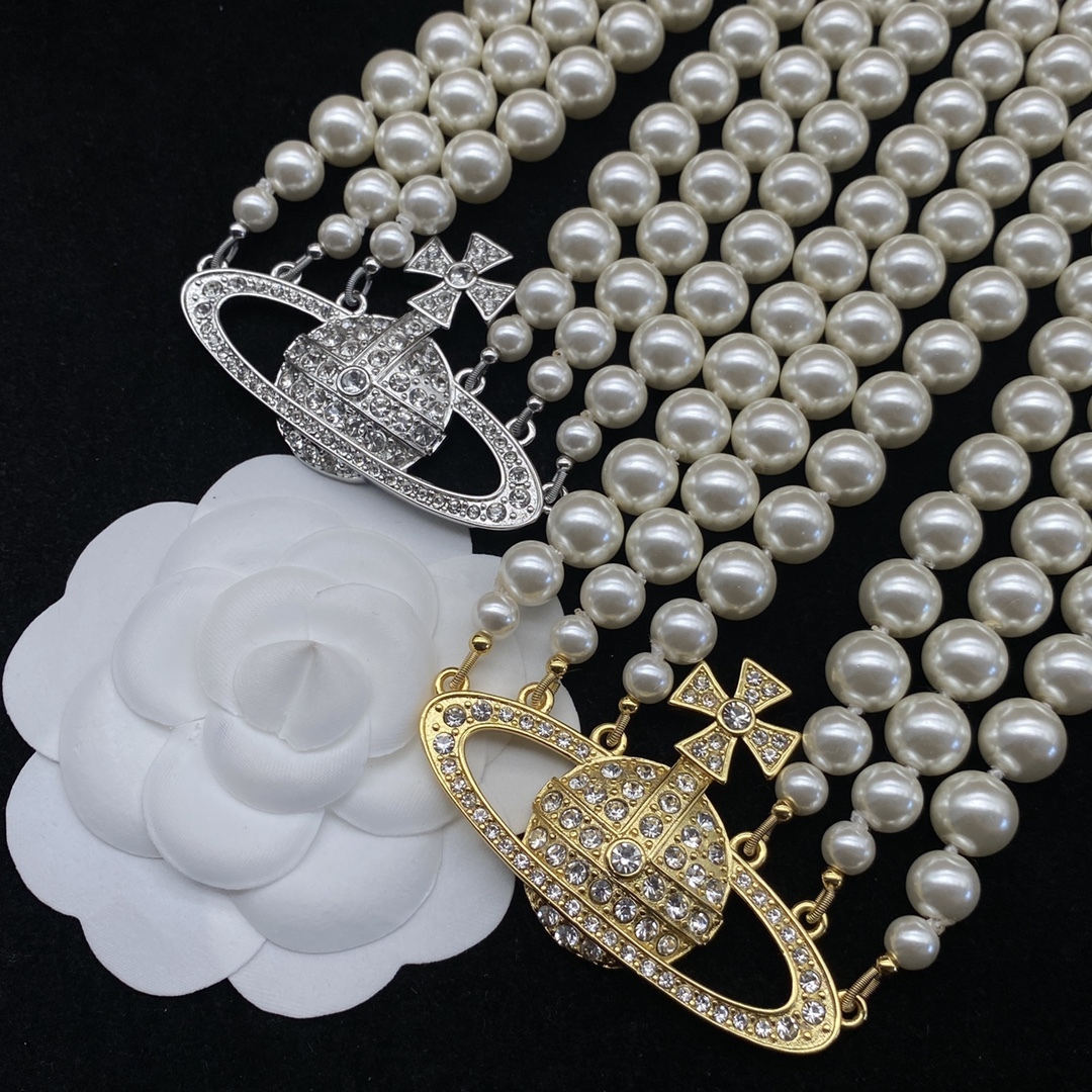 Western Queen Mother's Pearl Necklace-Luxeon