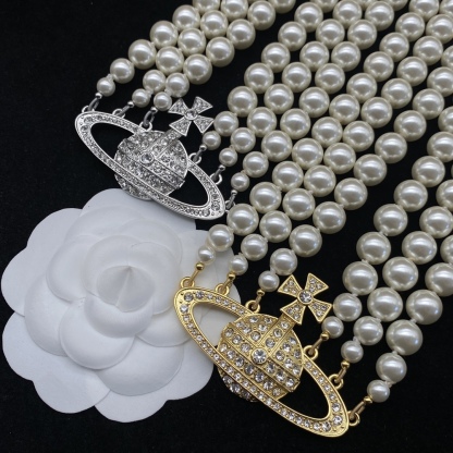 Western Queen Mother's Pearl Necklace-Luxeon
