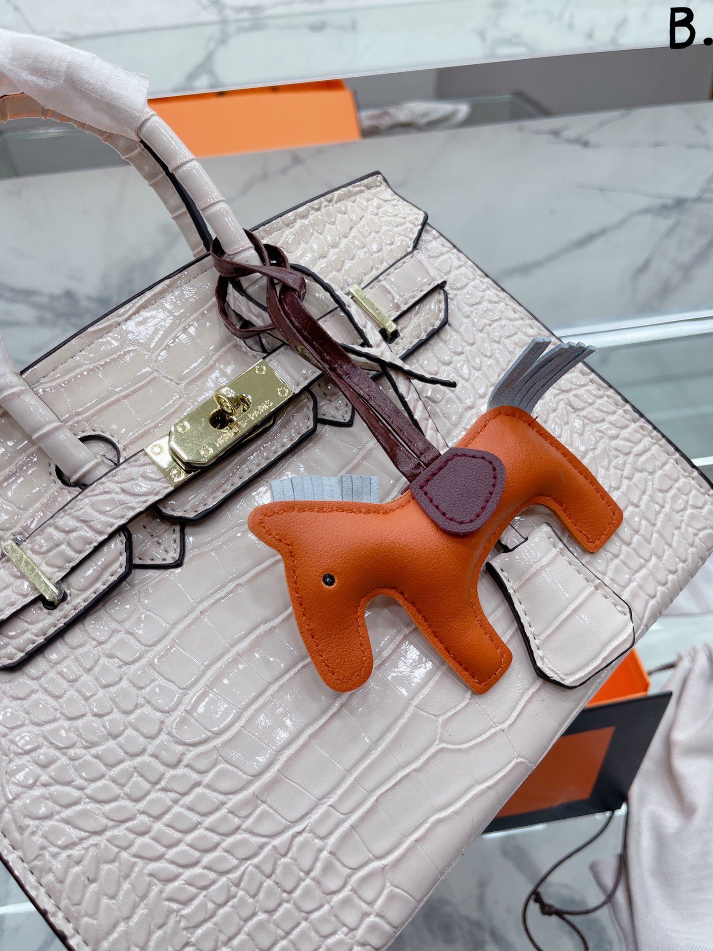 H style Birkin Classic Handbags Crocodile Pattern-Luxeon