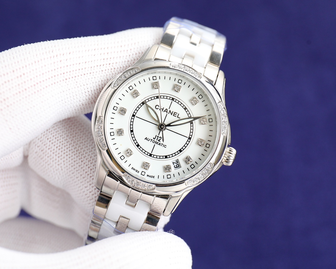 C style Wrist Watch Ceramic Watchband Elegant Fashion-Luxeon