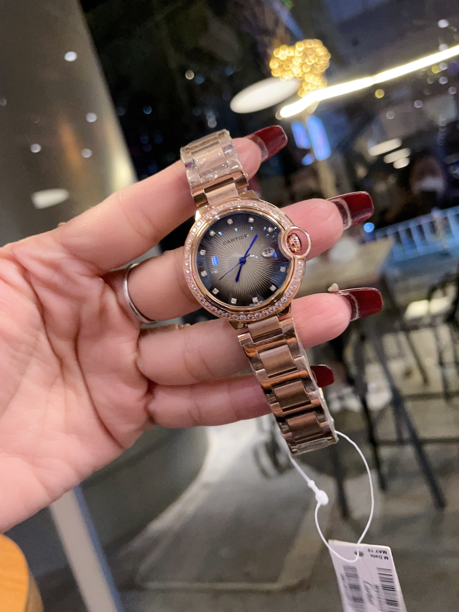 Ballon Bleu De Cartier Watch Luxury Series Crystal Diamond Dial High Quality-Luxeon