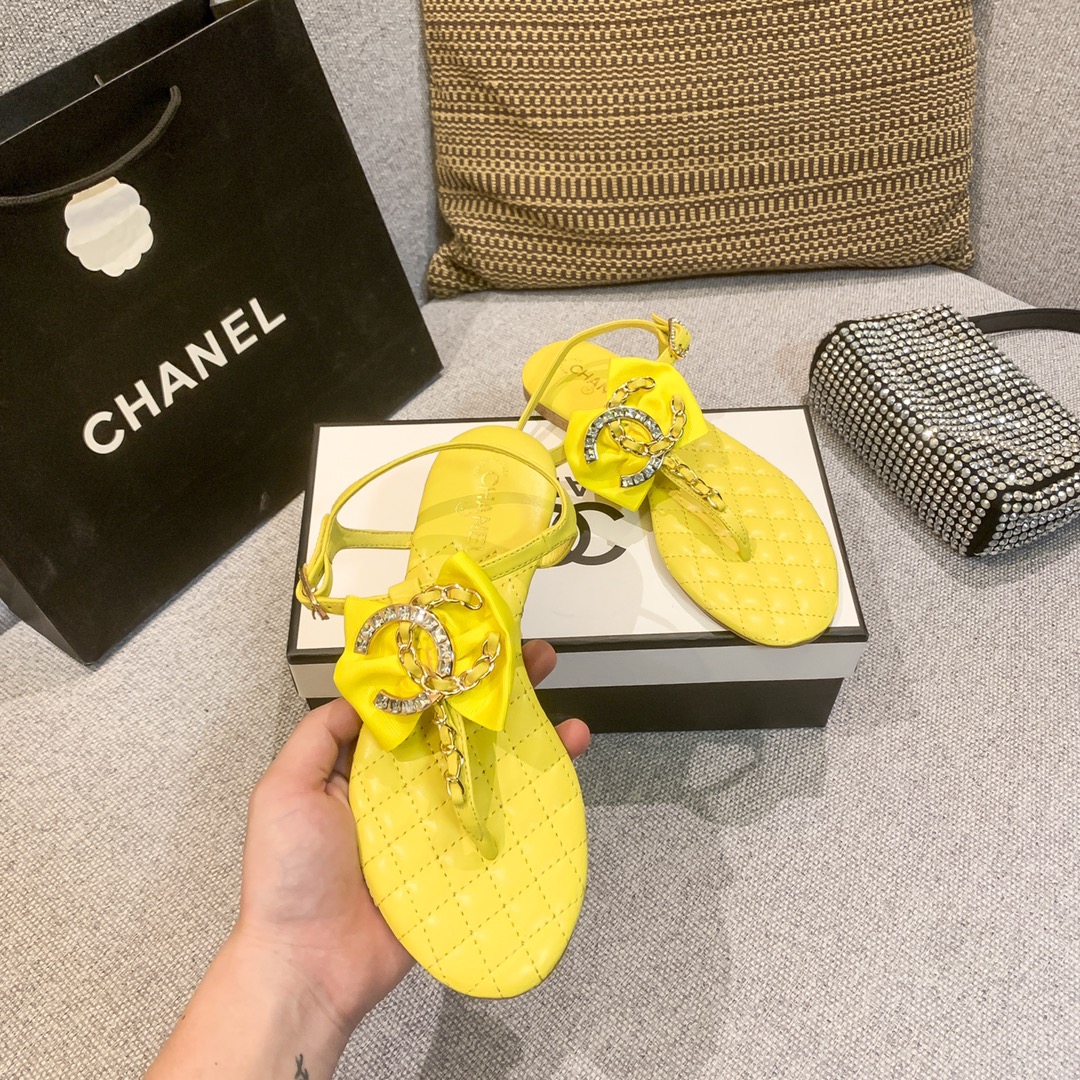 C style summer solid flip flops slippers-Luxeon