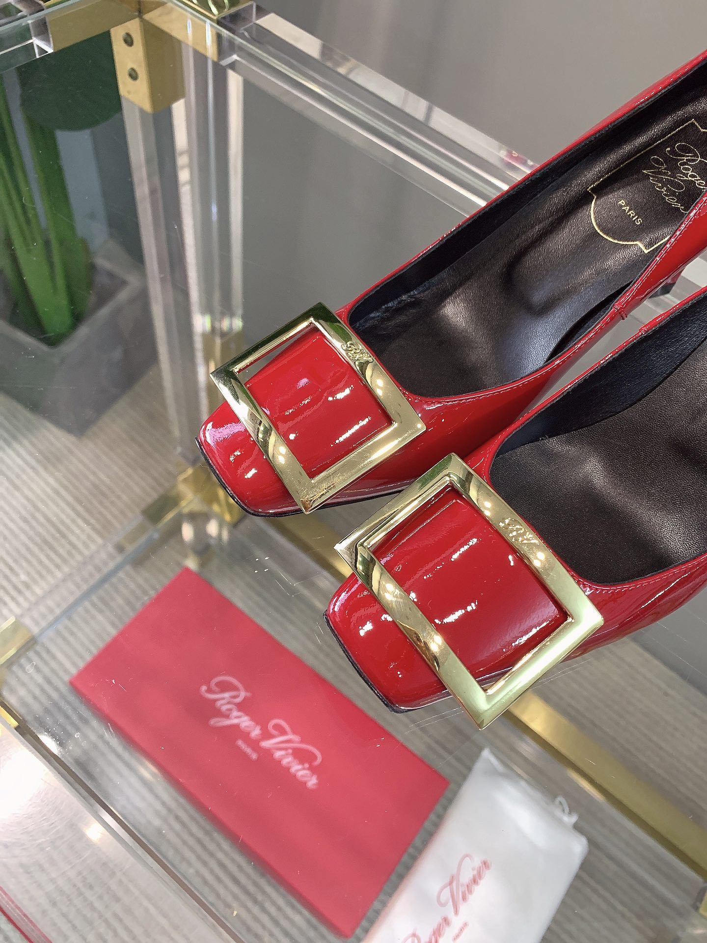 Roger Vivie Women Square Buckle Stiletto-Luxeon