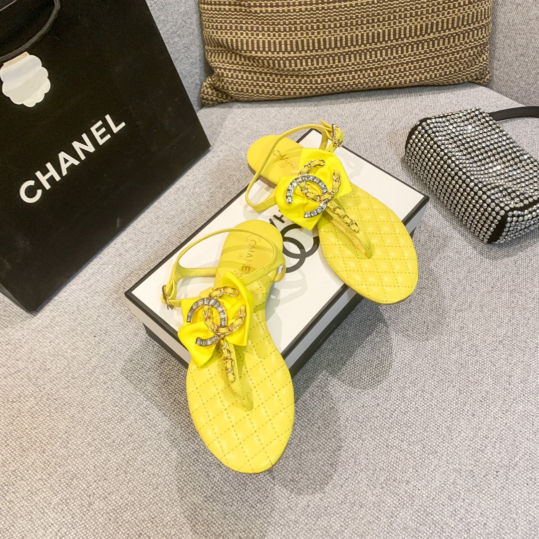 C style summer solid flip flops slippers-Luxeon
