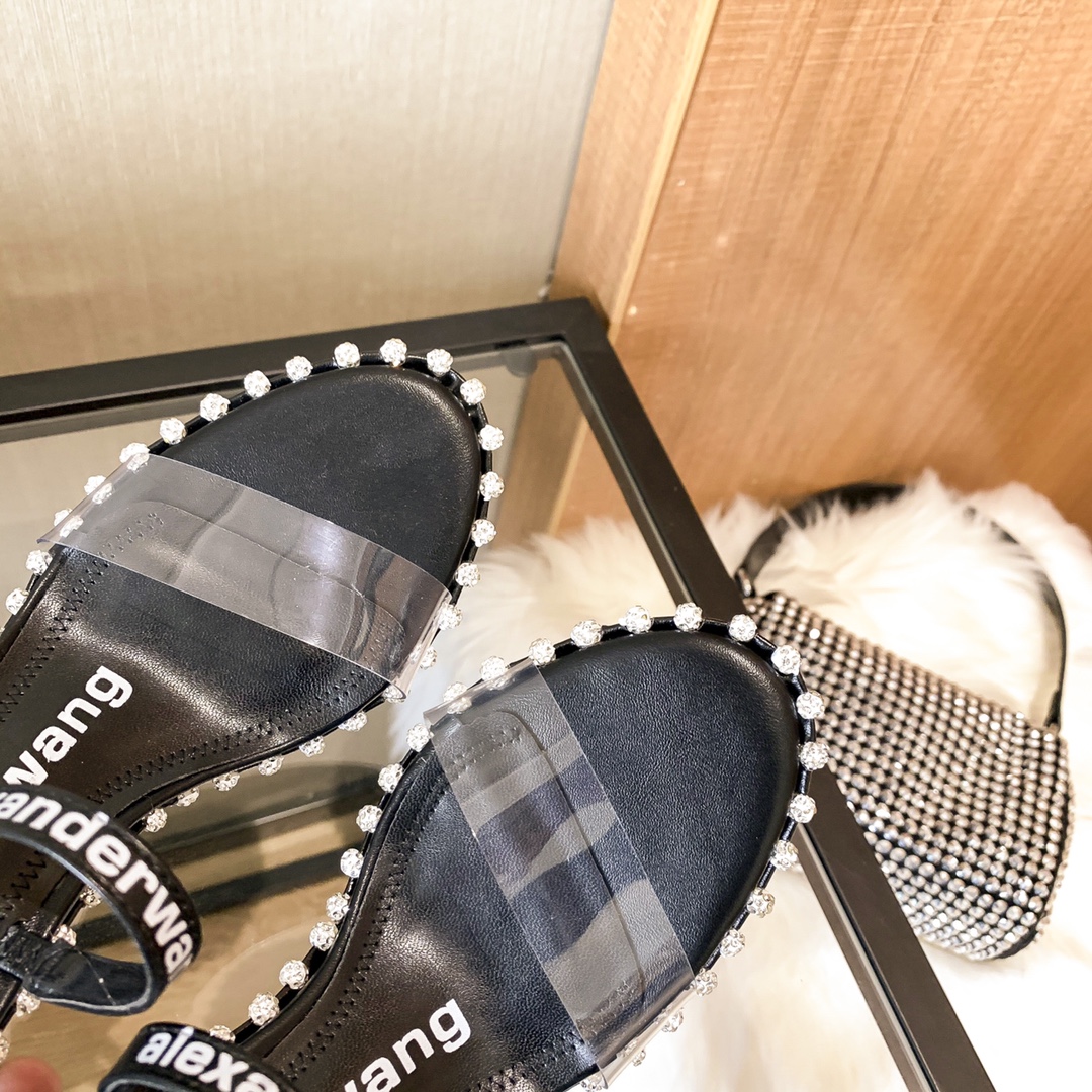 Alexander women transparant strap rhinestone high heels pumps-Luxeon