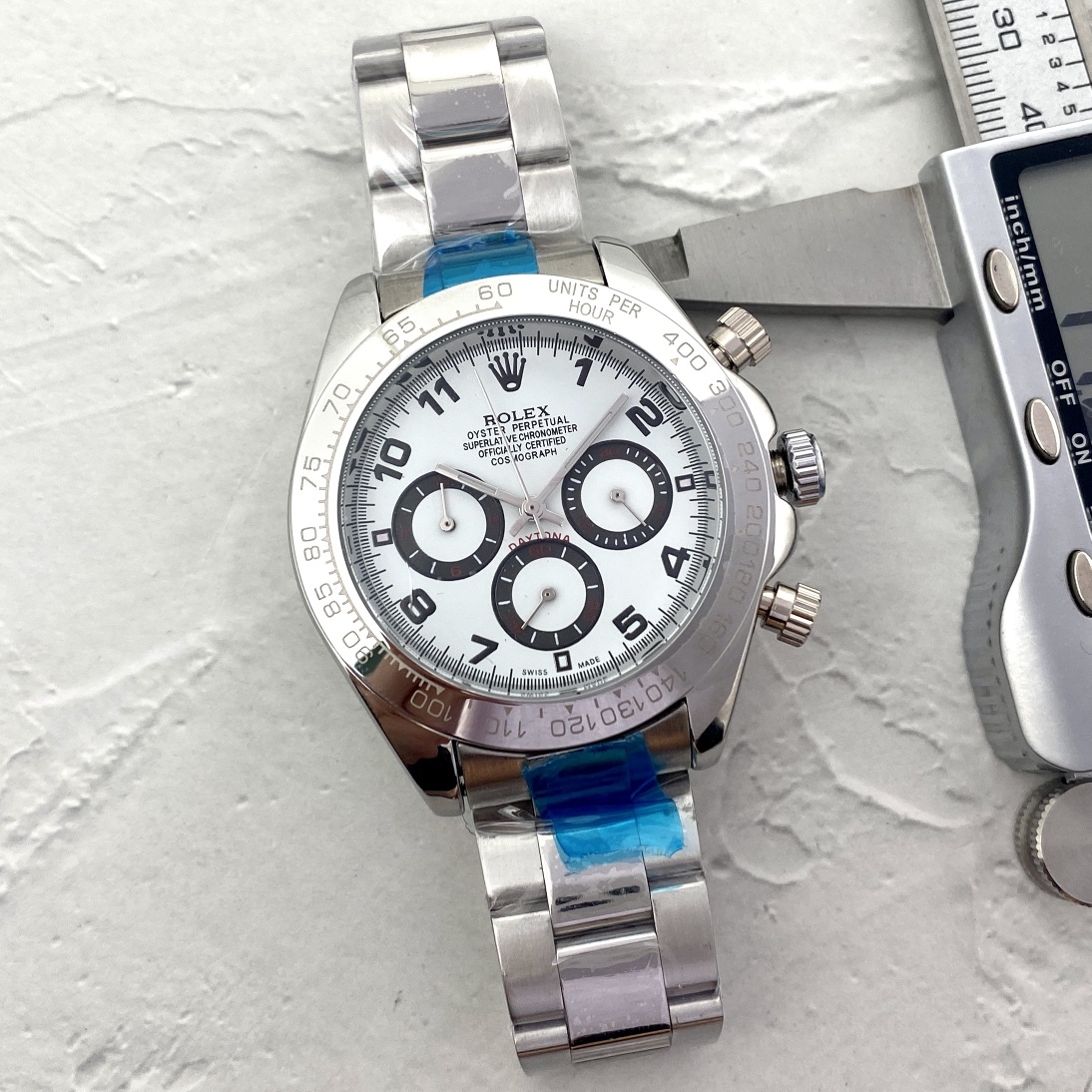 ROLEX DAYTONA Watch Quartz Movement Mineral Reinforced Glass-Luxeon